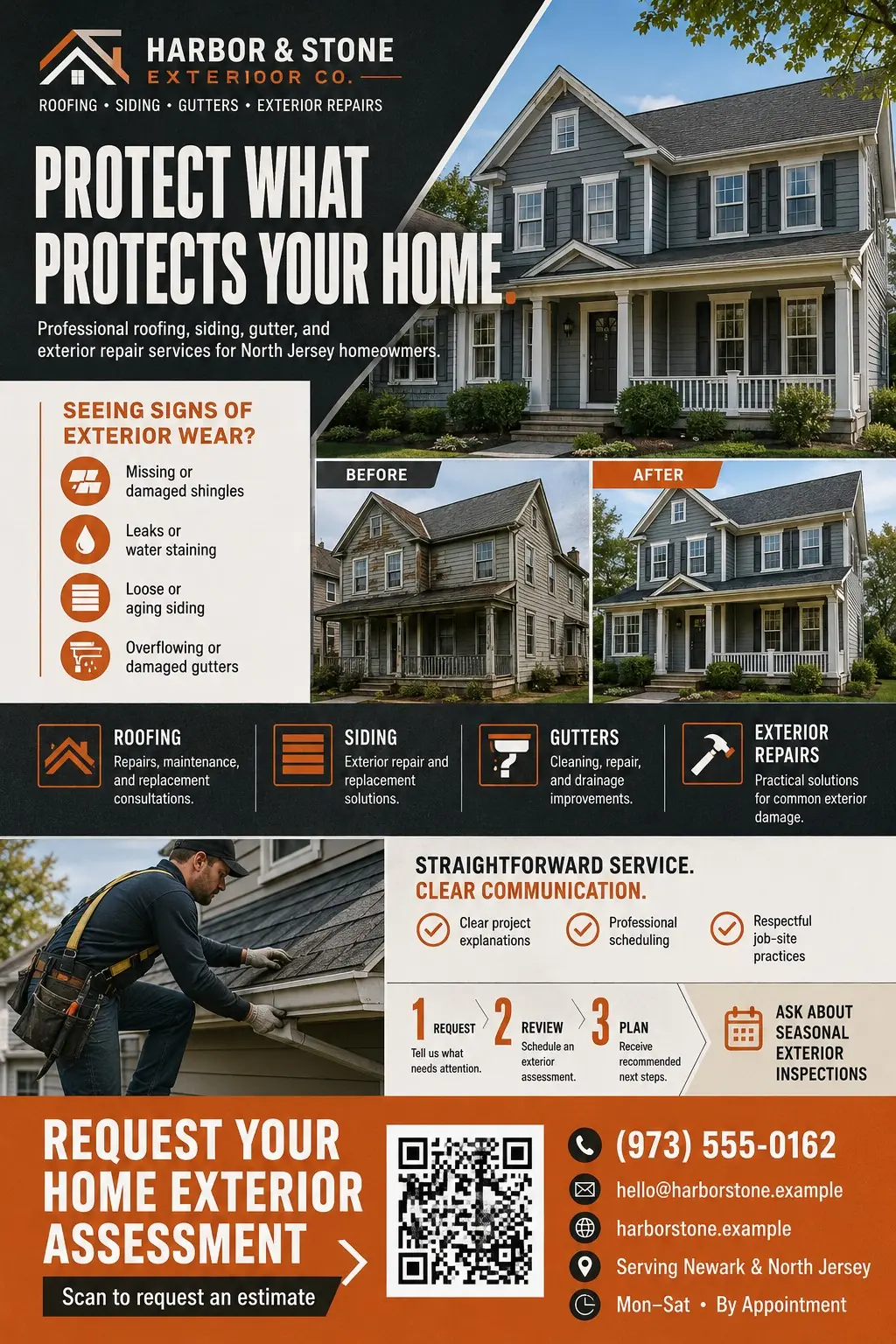 Harbor and Stone exterior contractor promotional concept